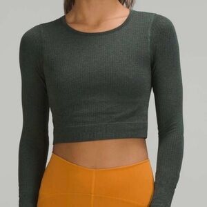 lululemon athletica Forest Green Long Sleeve Tee